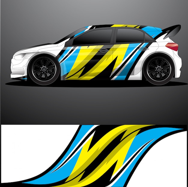 autocollant graphique de voiture de rallye