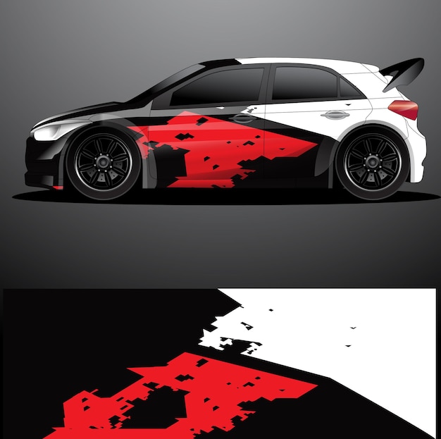 Autocollant graphique de voiture de rallye