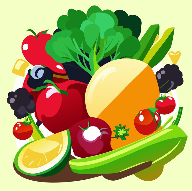 Vecteur autocollant de légumes biologiques ou journée mondiale du végétalien