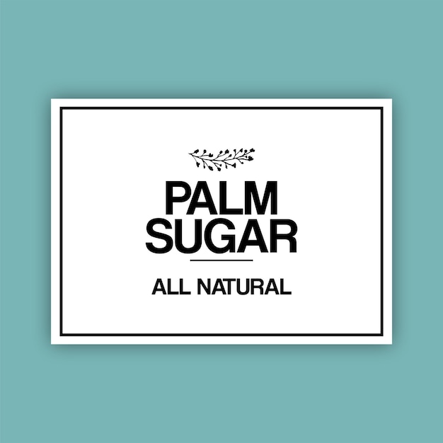 Autocollant PALM SUGAR, étiquette d'autocollant d'ingrédient de cuisine