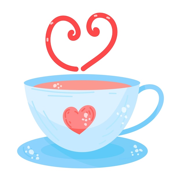 Autocollant plat de thé d'amour facile à utiliser