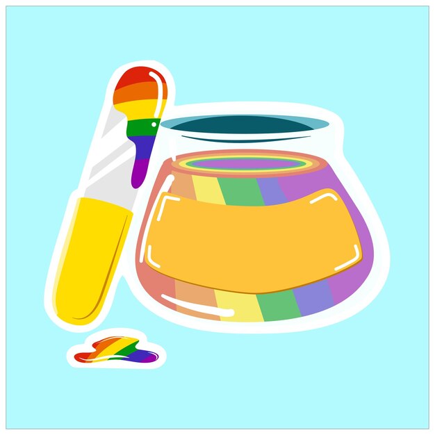 Autocollant De Pot De Gelée Lgbt Illustration