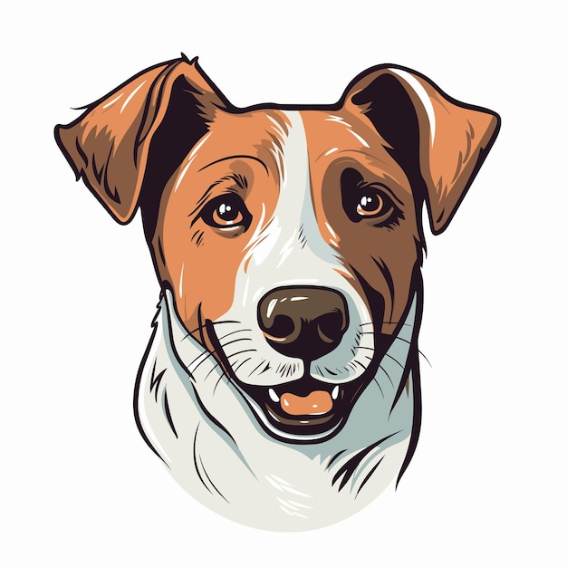 Autocollant vectoriel logo chien mignon