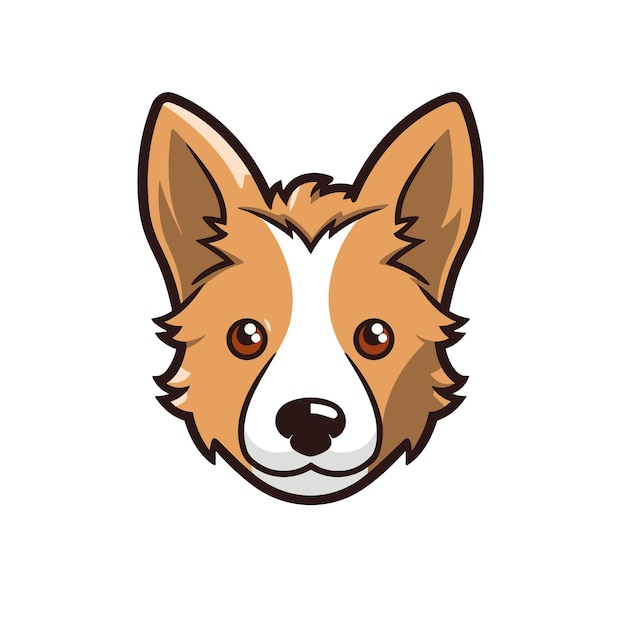 Autocollant vectoriel logo chien mignon