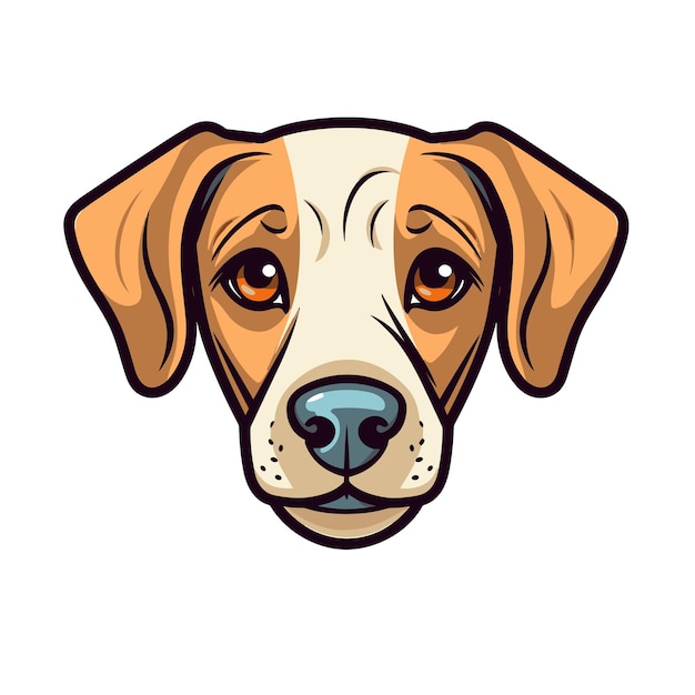 Autocollant vectoriel logo chien mignon