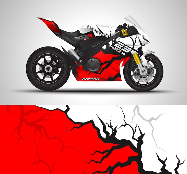 autocollant de vinyle de moto 962862 Art vectoriel chez Vecteezy