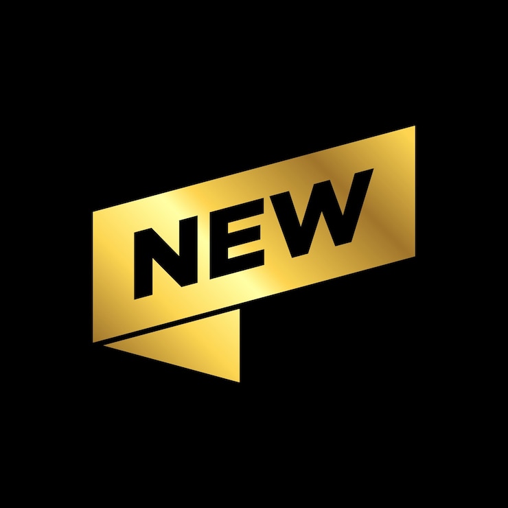 Vecteur autocollants de couleur or pour les étiquettes de produits de la boutique new arrival nouvelles étiquettes ou affiches et bannières de vente vecteur