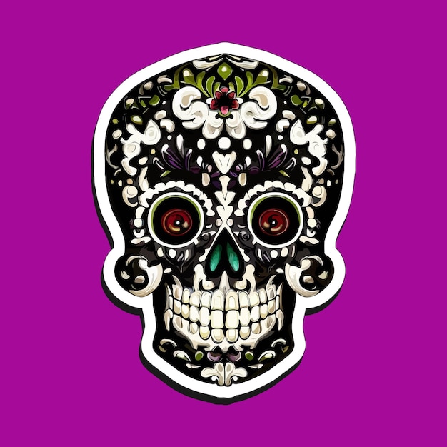 Les autocollants de crâne mexicain sont conçus pour célébrer le Jour des Morts