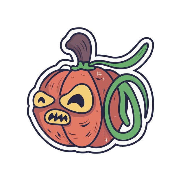 Autocollants de dessins animés d'Halloween, lignes audacieuses, effrayants et drôles