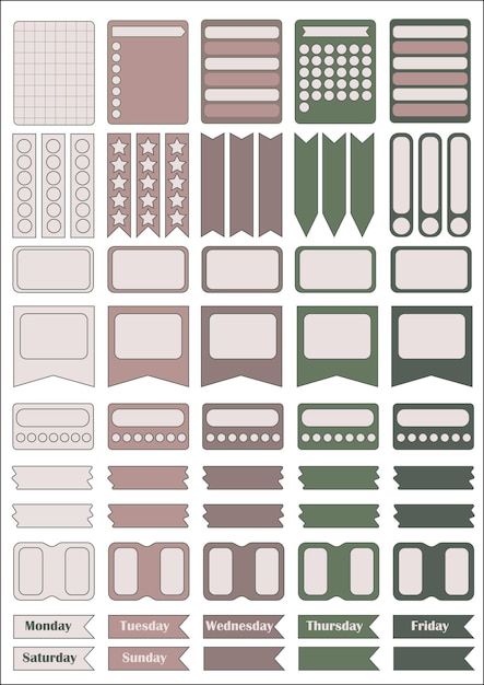 Autocollants pour planificateur de couleurs pastel