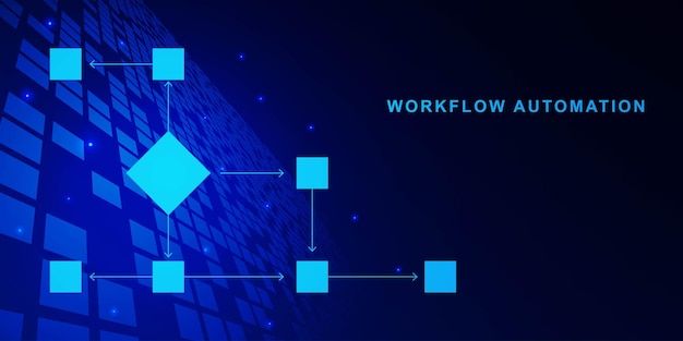 Automatisation Du Flux De Travail Avec Diagramme De Flux Bloc D'organisation De La Gestion Du Traitement Pour Le Processus D'affaires