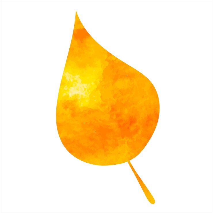 Vecteur automne arbre feuille aquarelle silhouette vecteur isolé