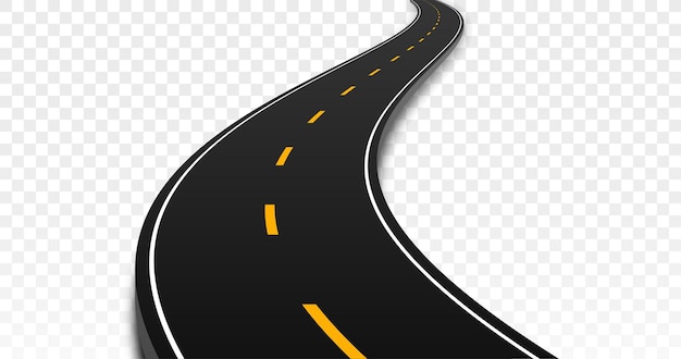 Autoroute sinueuse et bifurquée