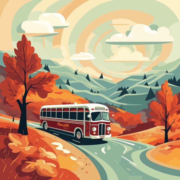 Autumn_holiday_bus_tour_vector_illustré