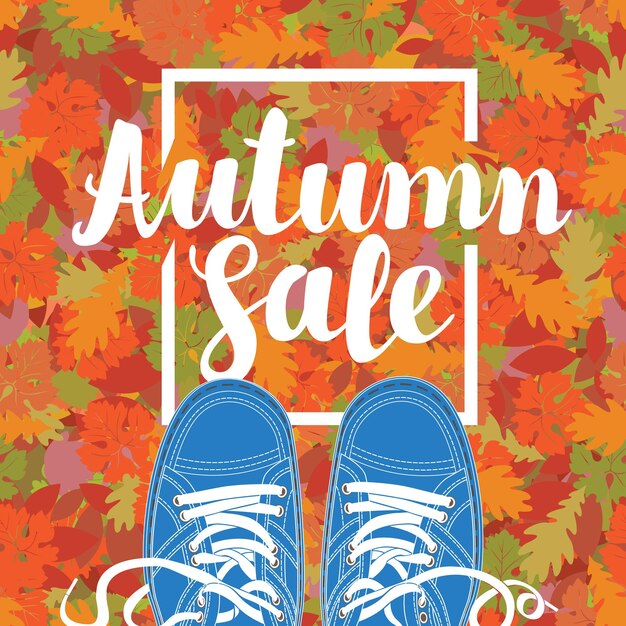 Vecteur autumn sale poster