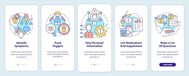 Avant le rendez-vous avec l'écran de l'application mobile d'intégration du thérapeute