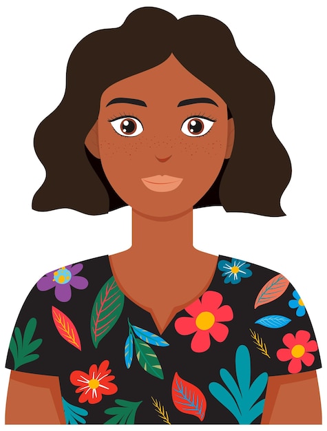 Avatar avec une chemise florale colorée