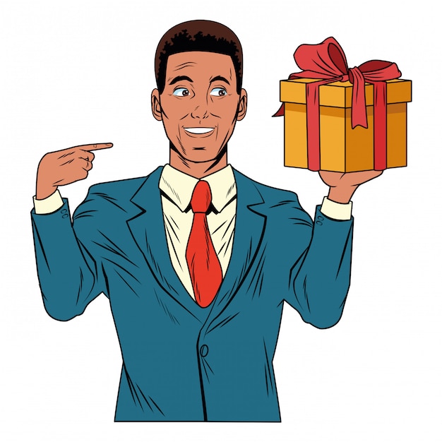 Avatar Homme Avec Boîte Cadeau