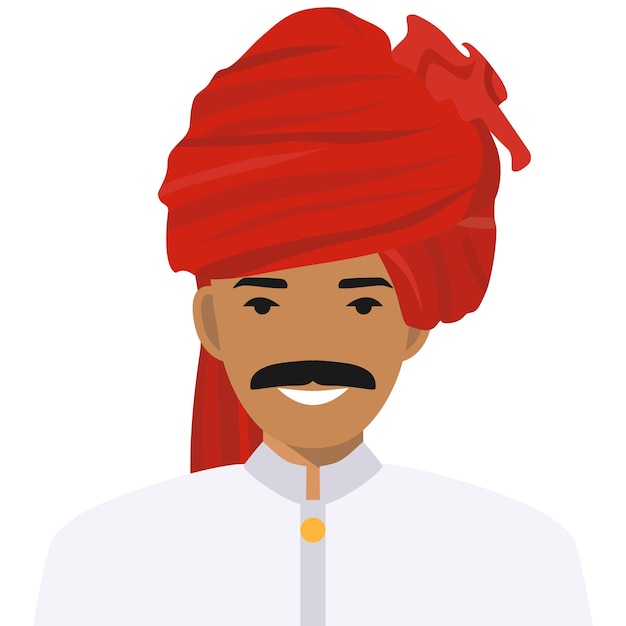 Avatar de visage d'homme indien