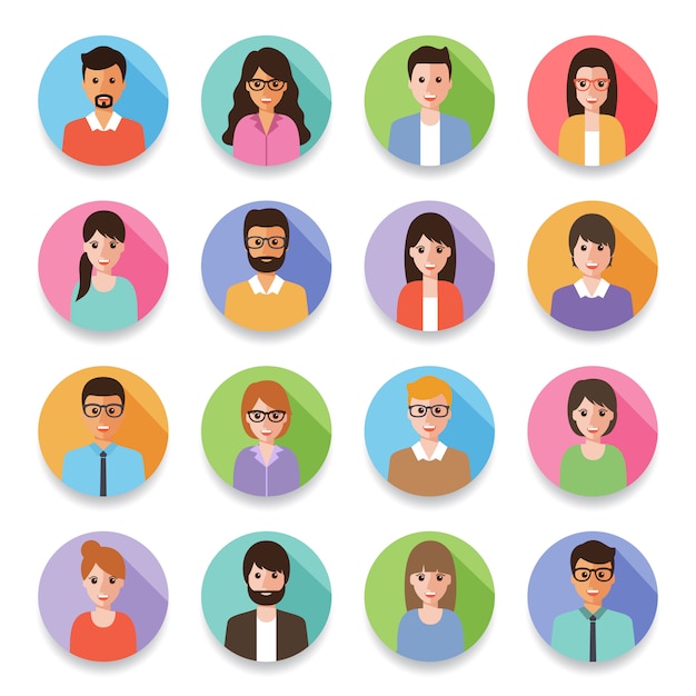 Avatars des hommes et femmes d&#39;affaires.