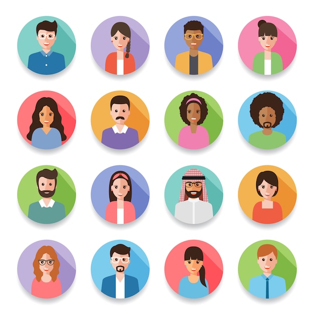 Avatars des hommes et femmes d&#39;affaires.