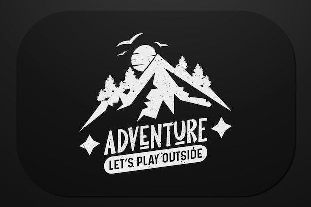L'aventure permet de jouer à l'extérieur de la conception de t-shirts de montagne
