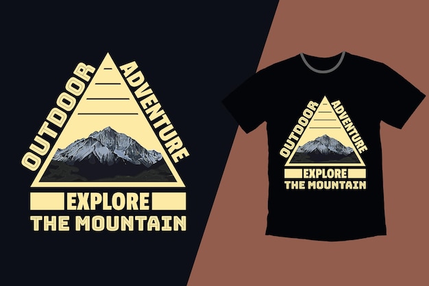 Aventure En Plein Air Explorez Le T-shirt De Montagne