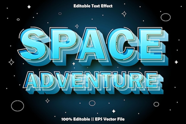 Aventure spatiale_effet de texte modifiable style emboss_flat