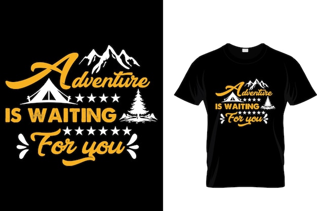 L'aventure vous attend - Mountain T-shirt Design