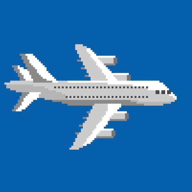 Avion Aérien Pixel En Vecteur