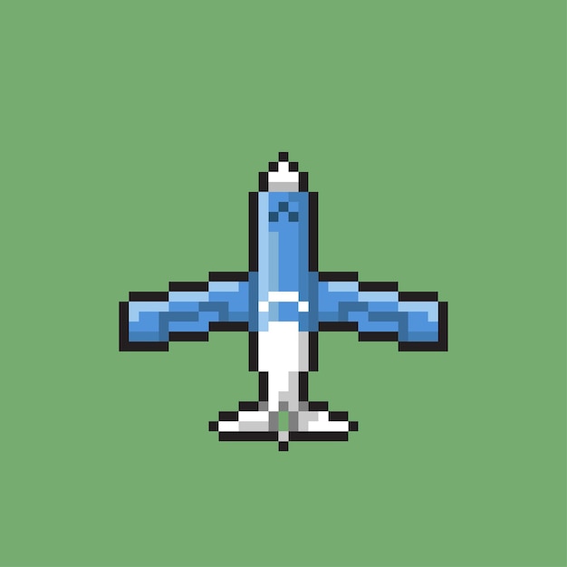 Vecteur un avion dans le style pixel art