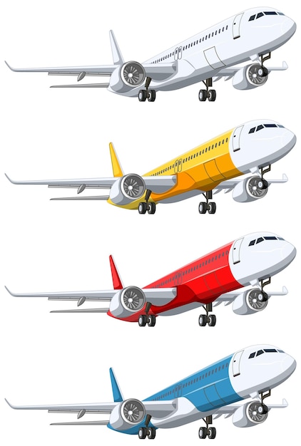 Vecteur avion de ligne commerciale qui décolle