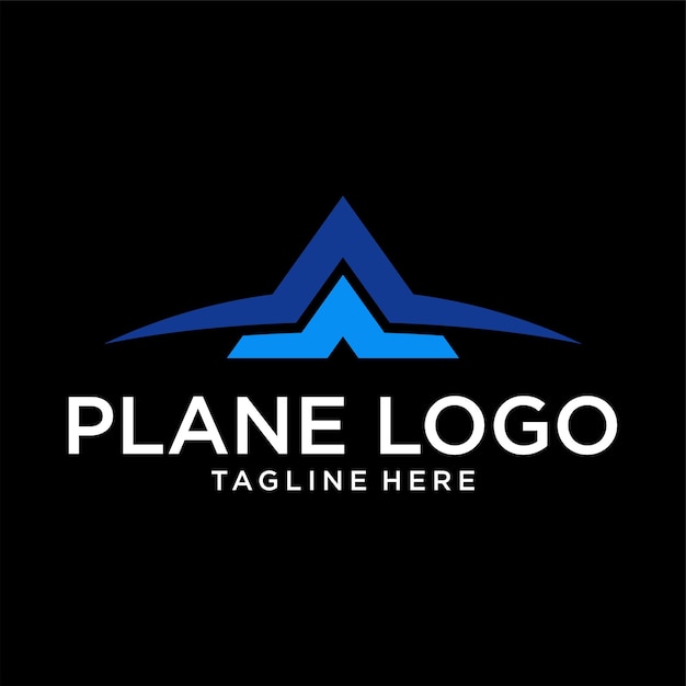 Vecteur avion logo inspiration avec la lettre a