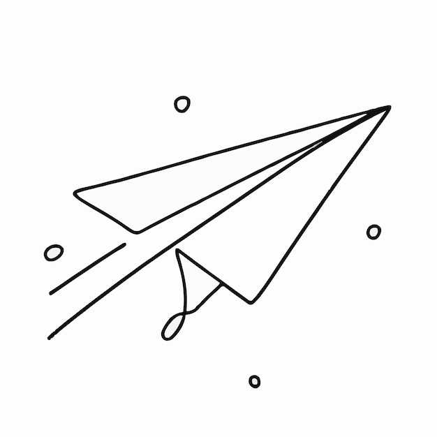 Vecteur un avion en papier avec un dessin d'un avion en papier