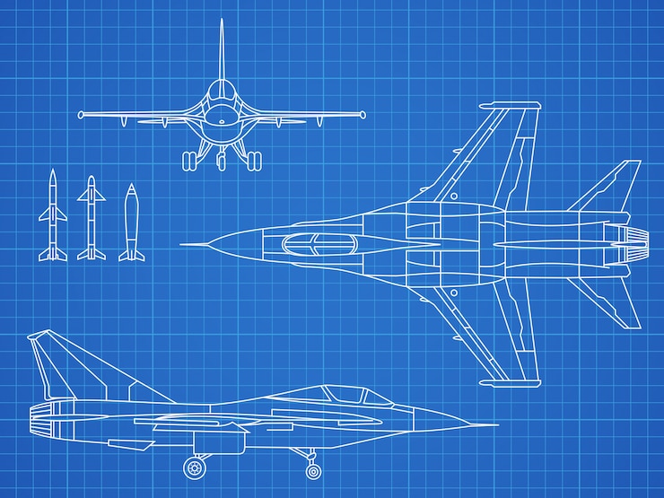 Vecteur avion à réaction militaire dessin dessin vectoriel