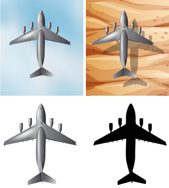 Avion survolant deux horizons différents