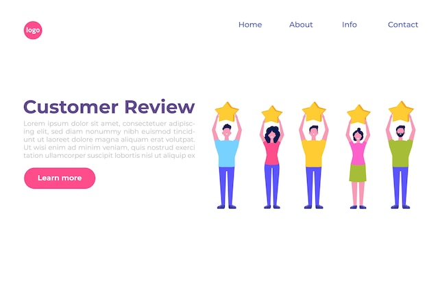 Avis Client, Concept De Style Plat Consommateur De Rétroaction. Les Gens Tiennent Des étoiles.