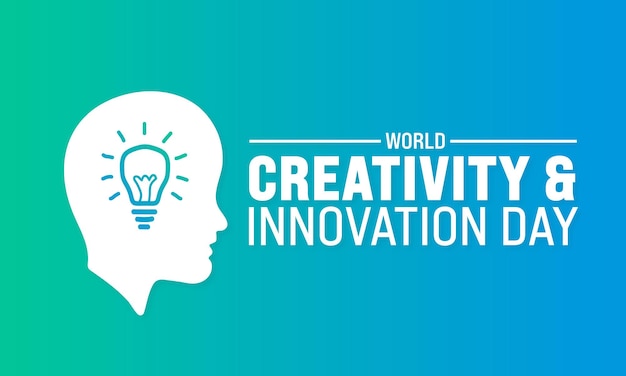 Avril est le modèle d'arrière-plan de la Journée mondiale de la créativité et de l'innovation.