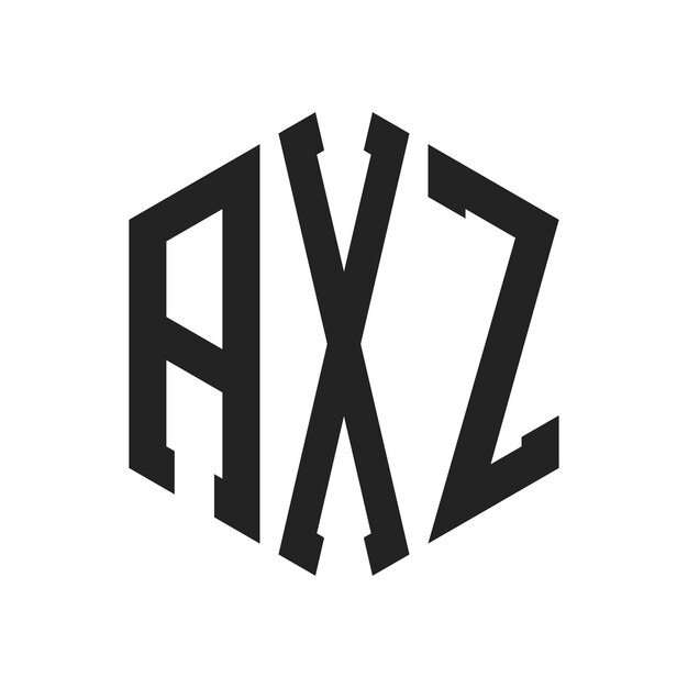 AXZ Logo Design Lettres initiales AXZ Monogramme Logo en utilisant une forme hexagonale