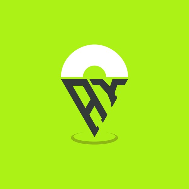 AY Location Logo Design Les initiales modernes AY Pinpoint Logo pour les applications de cartes de navigation et les entreprises basées sur la localisation