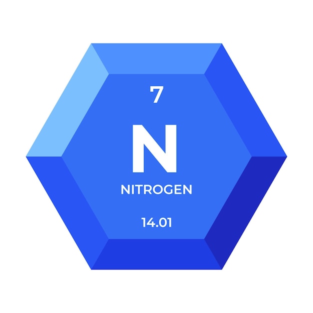Vecteur l'azote est l'élément chimique numéro 7 du groupe des non-métaux