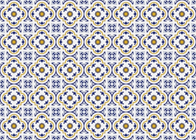 Azulejos, carreaux de céramique espagnols et portugais carreaux de mosaïque murale fond de motif sans couture