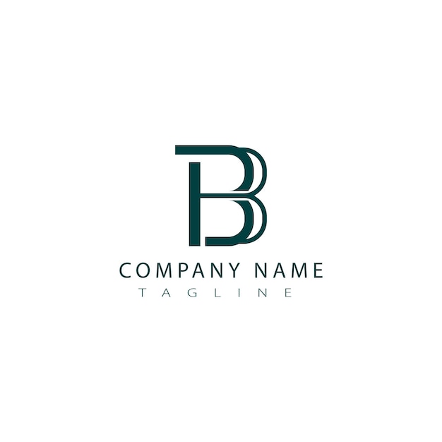 B idée de conception du logo fond blanc
