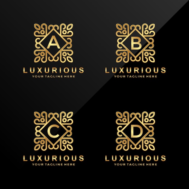 A, B, C, D logo de luxe
