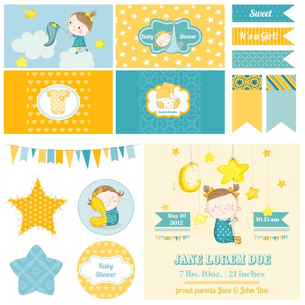 Baby Shower Sleeping Girl Eux Pour La Fête