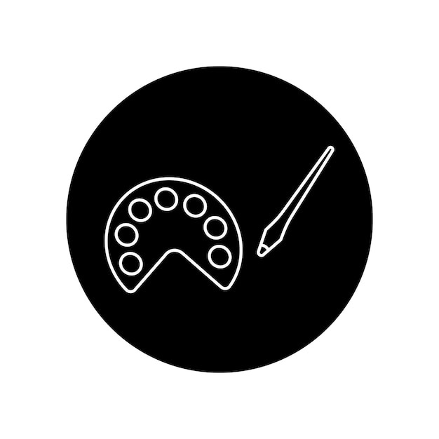 Bac à Peinture Icône Vecteur Modèle Illustration Logo Design