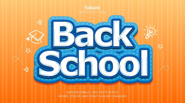Vecteur back to school est une police gratuite disponible en différentes couleurs.