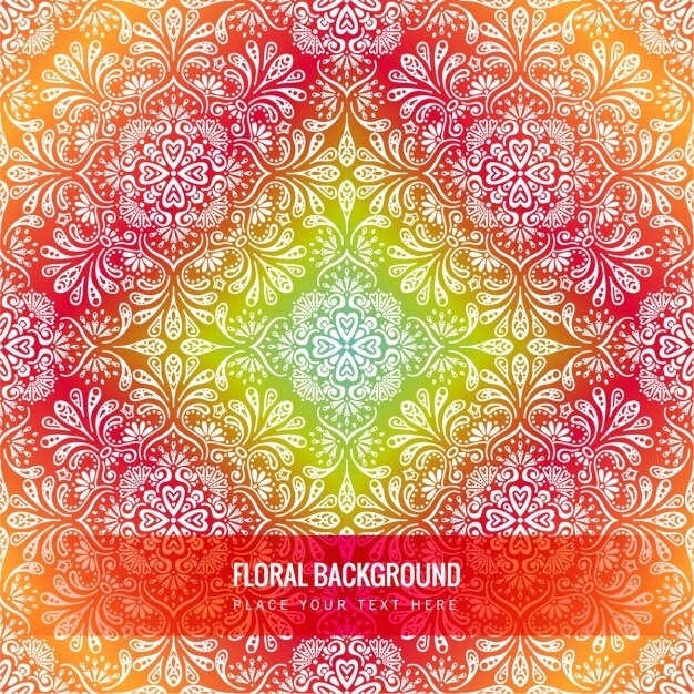 Vecteur backfround floral rouge