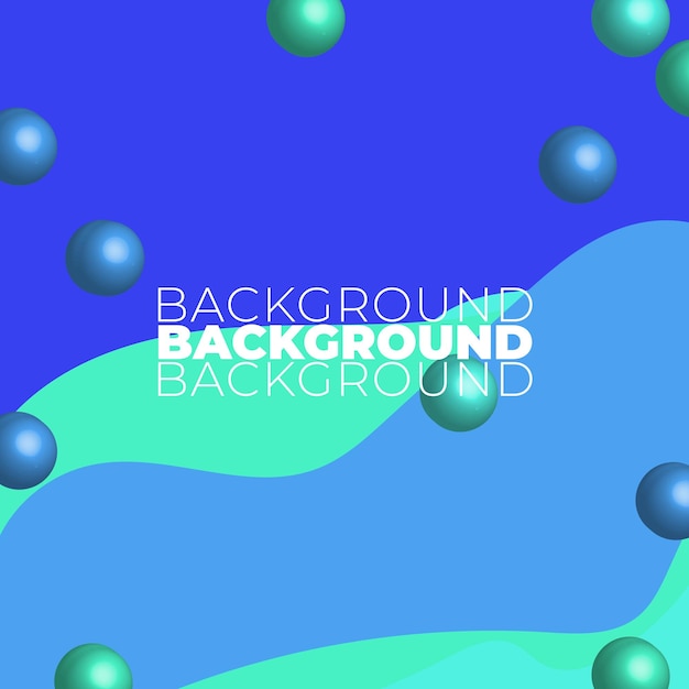 backround de conception avec l'effet de certaines boules 3D abstraites