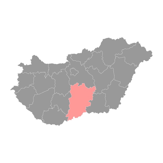 Bacs Kiskun Comté Carte District Administratif De Hongrie Illustration Vectorielle